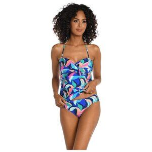 **La Blanca** Women's Bandeau Tankini Swimsuit Top 6 NWT